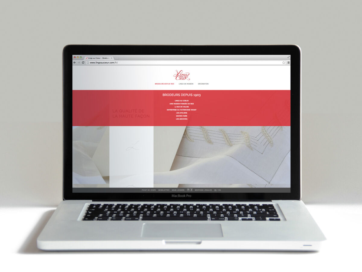 Page accueil roll site internet – Linge au Cœur